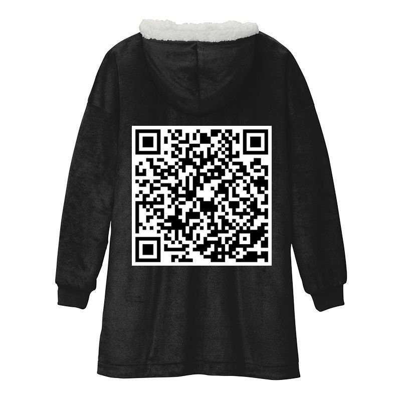 God Is Greater QR Code Hooded Wearable Blanket