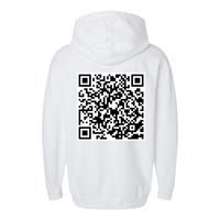 God Is Greater QR Code Garment-Dyed Fleece Hoodie