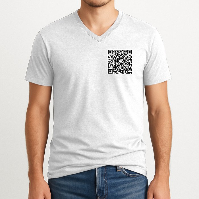 God Is Greater QR Code V-Neck T-Shirt