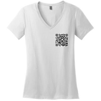 God Is Greater QR Code Women's V-Neck T-Shirt