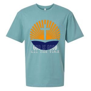 God Is Good All The Time Christian Worship Preachers Sueded Cloud Jersey T-Shirt