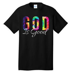 God Is Good Bible Verse Psalm Christian Faith Jesus Tie Dye Tall T-Shirt