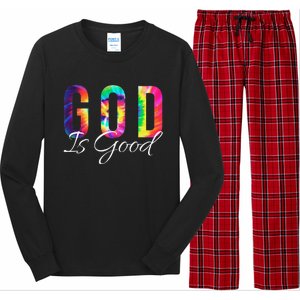 God Is Good Bible Verse Psalm Christian Faith Jesus Tie Dye Long Sleeve Pajama Set