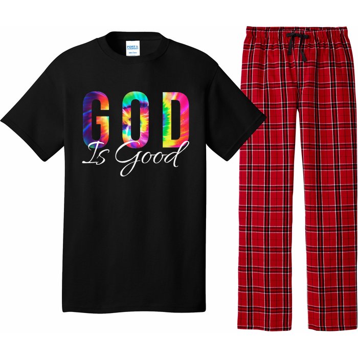 God Is Good Bible Verse Psalm Christian Faith Jesus Tie Dye Pajama Set