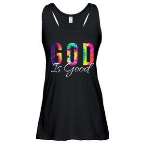 God Is Good Bible Verse Psalm Christian Faith Jesus Tie Dye Ladies Essential Flowy Tank