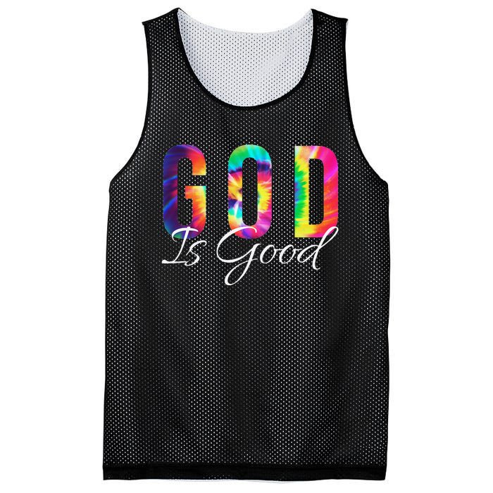 God Is Good Bible Verse Psalm Christian Faith Jesus Tie Dye Mesh Reversible Basketball Jersey Tank