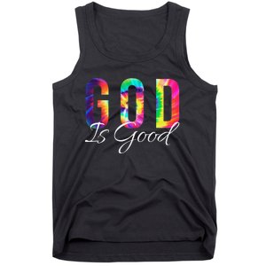 God Is Good Bible Verse Psalm Christian Faith Jesus Tie Dye Tank Top