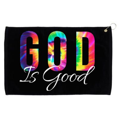 God Is Good Bible Verse Psalm Christian Faith Jesus Tie Dye Grommeted Golf Towel