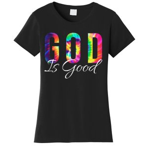 God Is Good Bible Verse Psalm Christian Faith Jesus Tie Dye Women's T-Shirt