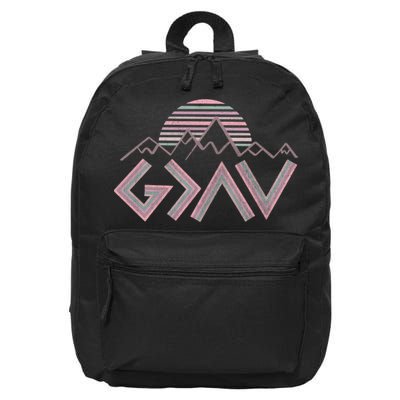God Is Greater Than The Highs And Lows Religious 16 in Basic Backpack