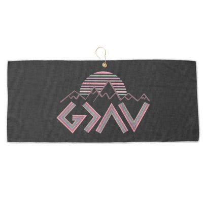 God Is Greater Than The Highs And Lows Religious Large Microfiber Waffle Golf Towel