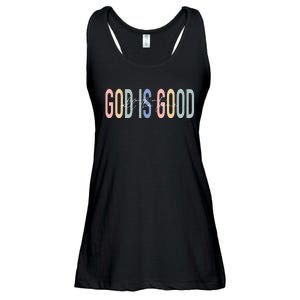 God Is Good All The Time Christian Ladies Essential Flowy Tank