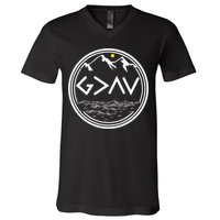 God Is Greater Than The Highs And Lows  V-Neck T-Shirt