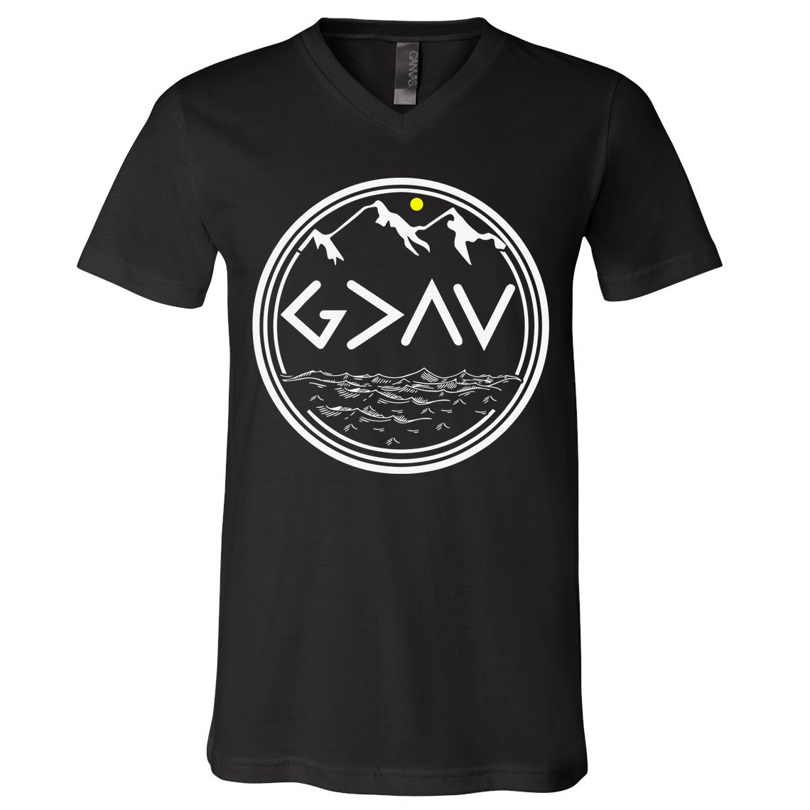 God Is Greater Than The Highs And Lows  V-Neck T-Shirt