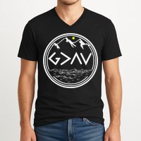 God Is Greater Than The Highs And Lows  V-Neck T-Shirt