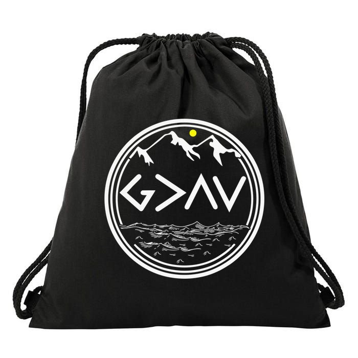 God Is Greater Than The Highs And Lows  Drawstring Bag