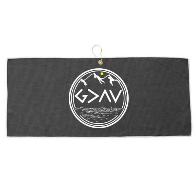 God Is Greater Than The Highs And Lows  Large Microfiber Waffle Golf Towel