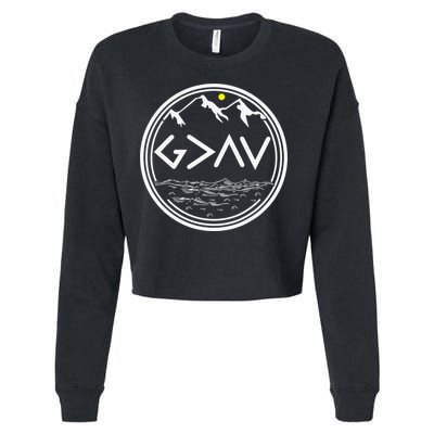 God Is Greater Than The Highs And Lows  Cropped Pullover Crew