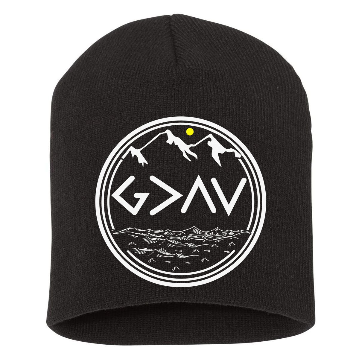 God Is Greater Than The Highs And Lows  Short Acrylic Beanie
