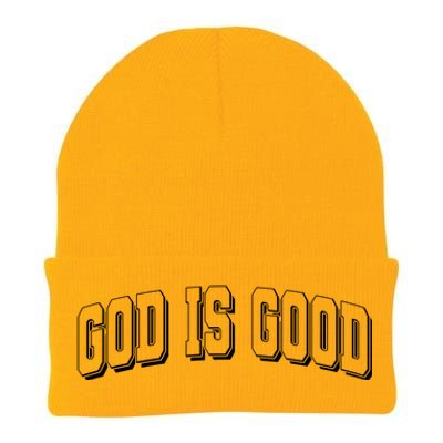 God Is Good Sports University Style Logo Knit Cap Winter Beanie