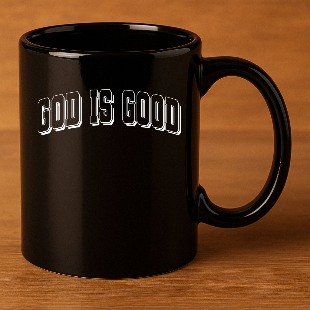God Is Good Sports University Style Logo 11oz C Handle Ceramic Mug