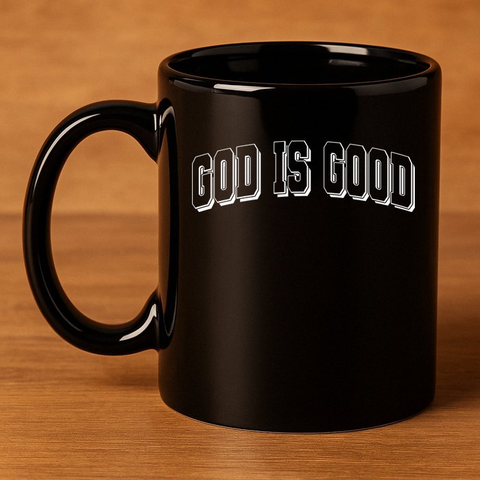 God Is Good Sports University Style Logo 11oz C Handle Ceramic Mug
