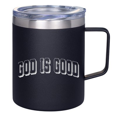 God Is Good Sports University Style Logo 12oz Stainless Steel Coffee Mug