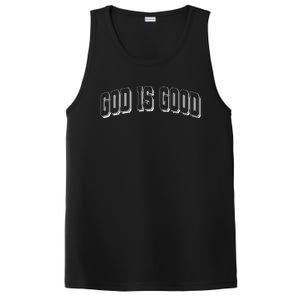 God Is Good Sports University Style Logo PosiCharge Competitor Tank