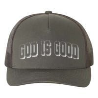 God Is Good Sports University Style Logo Yupoong Adult 5-Panel Trucker Hat