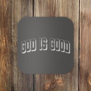 God Is Good Sports University Style Logo Coaster