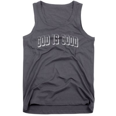 God Is Good Sports University Style Logo Tank Top