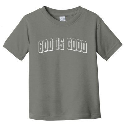 God Is Good Sports University Style Logo Toddler T-Shirt