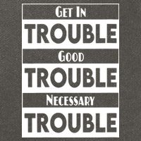 Get In Good Necessary Trouble Civil Rights Social Justice Cotton Canvas Backpack