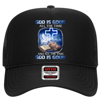 God Is Good All The Time Christian Cross Jesus Quote Hat