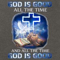 God Is Good All The Time Christian Cross Jesus Quote Cotton Canvas Backpack