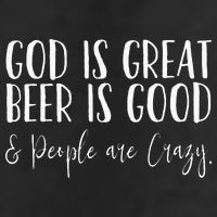 God is great beer is good and people are crazy Adult Drive Performance Visor
