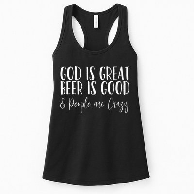 God is great beer is good and people are crazy Womens Tank Top