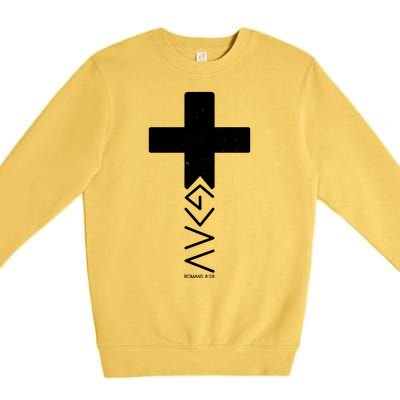 God Is Greater Than Highs And Lows Romans 8 28 Premium Crewneck Sweatshirt