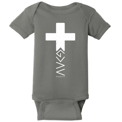 God Is Greater Than Highs And Lows Romans 8 28 Baby Bodysuit