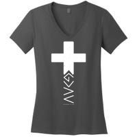 God Is Greater Than Highs And Lows Romans 8 28 Women's V-Neck T-Shirt