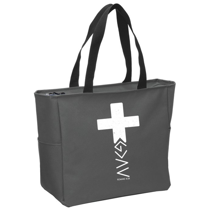 God Is Greater Than Highs And Lows Romans 8 28 Zip Tote Bag