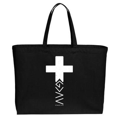 God Is Greater Than Highs And Lows Romans 8 28 Cotton Canvas Jumbo Tote