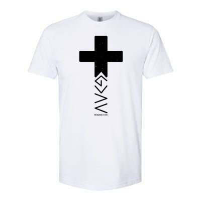 God Is Greater Than Highs And Lows Romans 8 28 Softstyle CVC T-Shirt