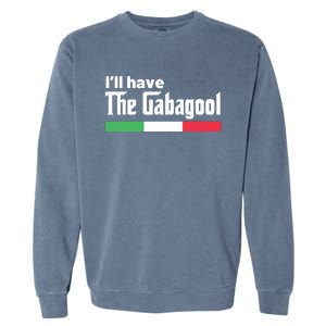 Gabagool Italy Gifts For Italians Capicola NJ New Jersey Garment-Dyed Sweatshirt