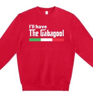 Gabagool Italy Gifts For Italians Capicola NJ New Jersey Premium Crewneck Sweatshirt