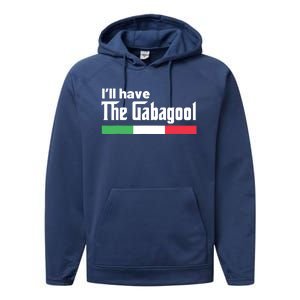 Gabagool Italy Gifts For Italians Capicola NJ New Jersey Performance Fleece Hoodie