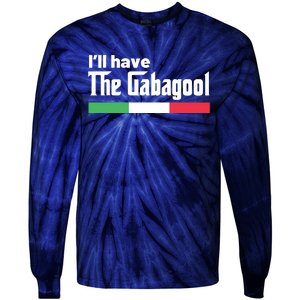 Gabagool Italy Gifts For Italians Capicola NJ New Jersey Tie-Dye Long Sleeve Shirt