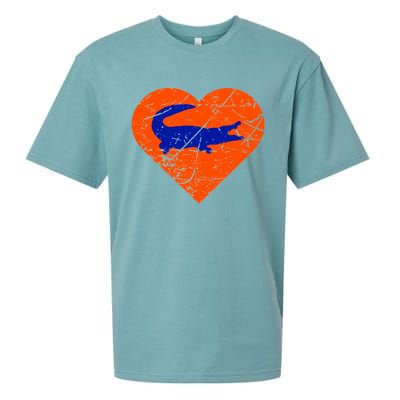 Gators In Heart I Love Gators Sueded Cloud Jersey T-Shirt