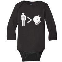 Greater Is He In Me Than He That Is In World Christian Baby Long Sleeve Bodysuit