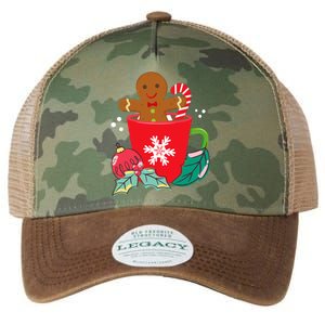 Gingerbread In Hot Cocoa Mug Christmas Holiday Fun Costume Legacy Tie Dye Trucker Hat